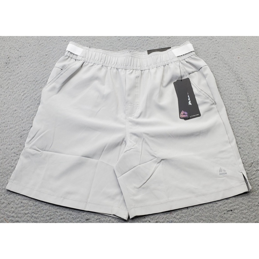 RBX Training Shorts Mens Medium Gray‎ Athletic Performance Stretch Elastic Waist